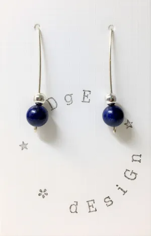 Sterling Silver drop earrings - Lapis Lazuli