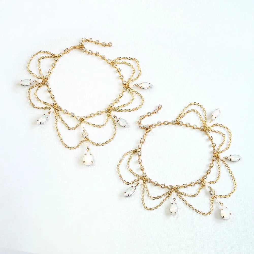 Tallulah Bridal Anklets