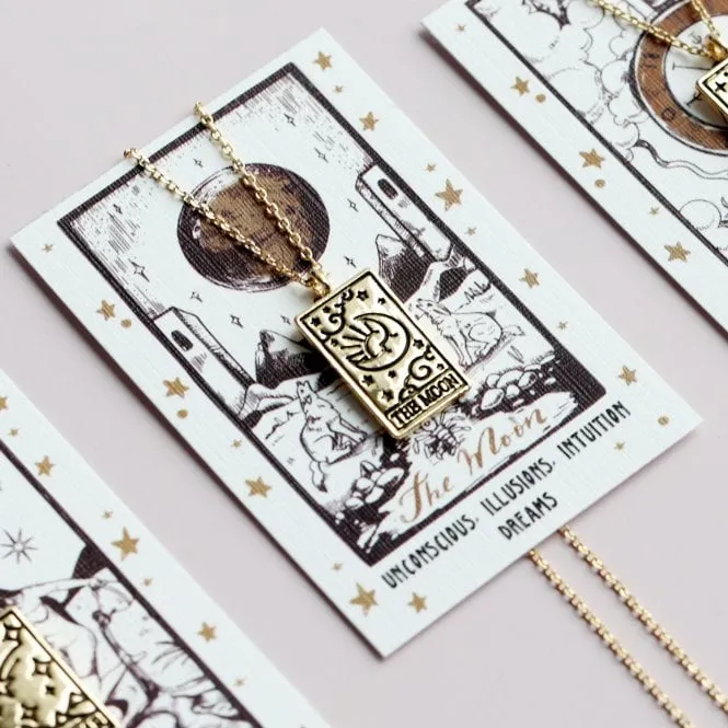 Tarot Card Gold Necklace