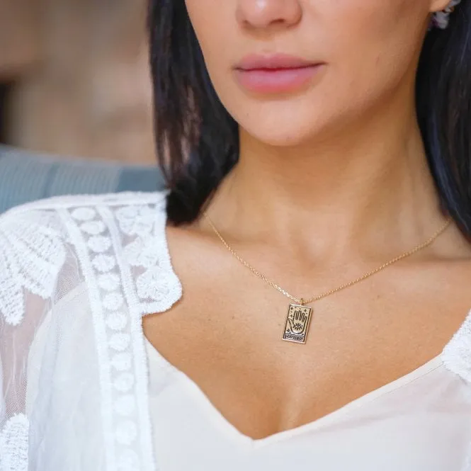 Tarot Card Gold Necklace