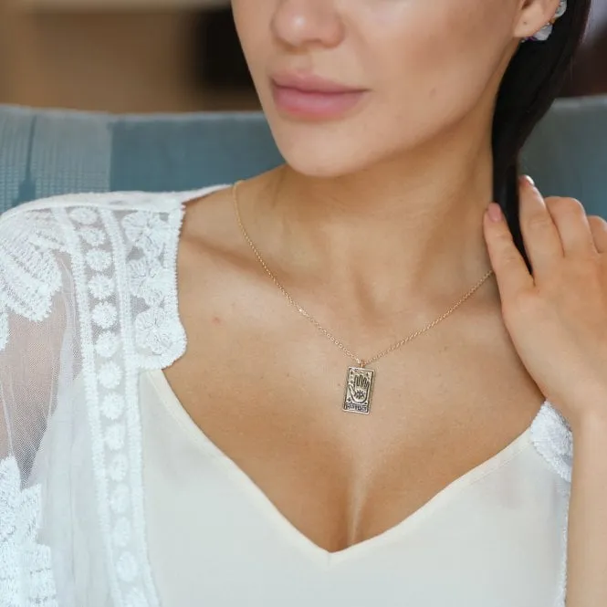 Tarot Card Gold Necklace