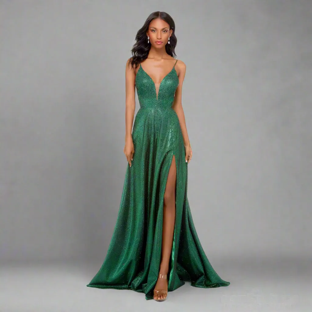 The Secret Dress emerald iridescent, size 00