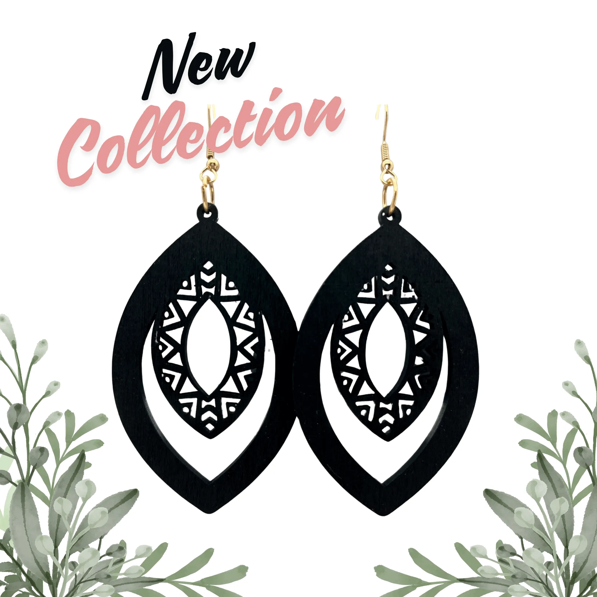 The Wooden Collection-Black Teardrop
