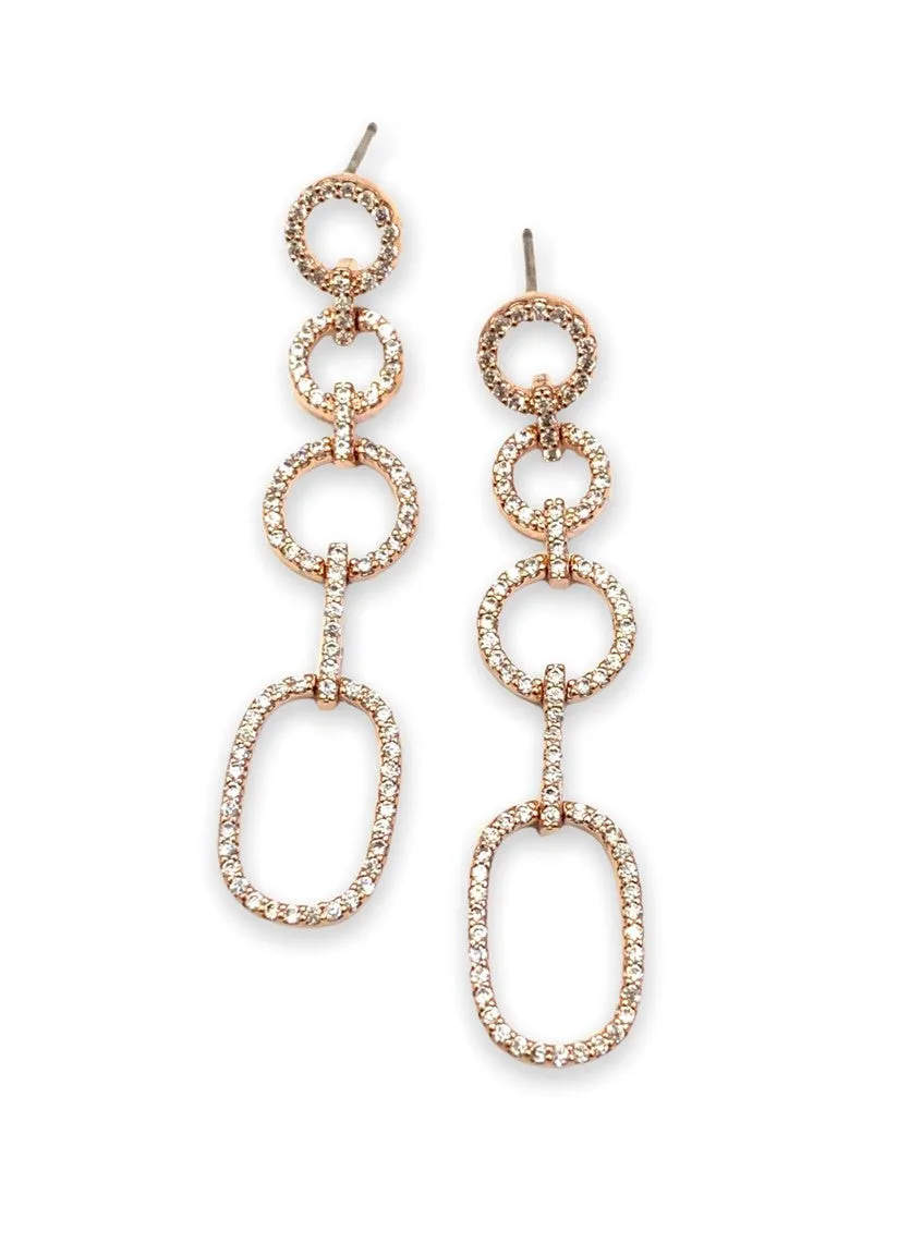 Theia Modern Geometric Motif Drop Earrings