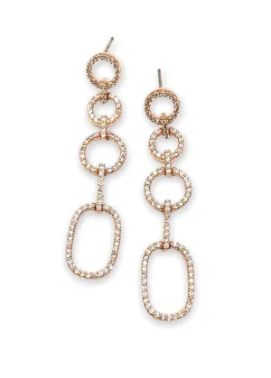 Theia Modern Geometric Motif Drop Earrings