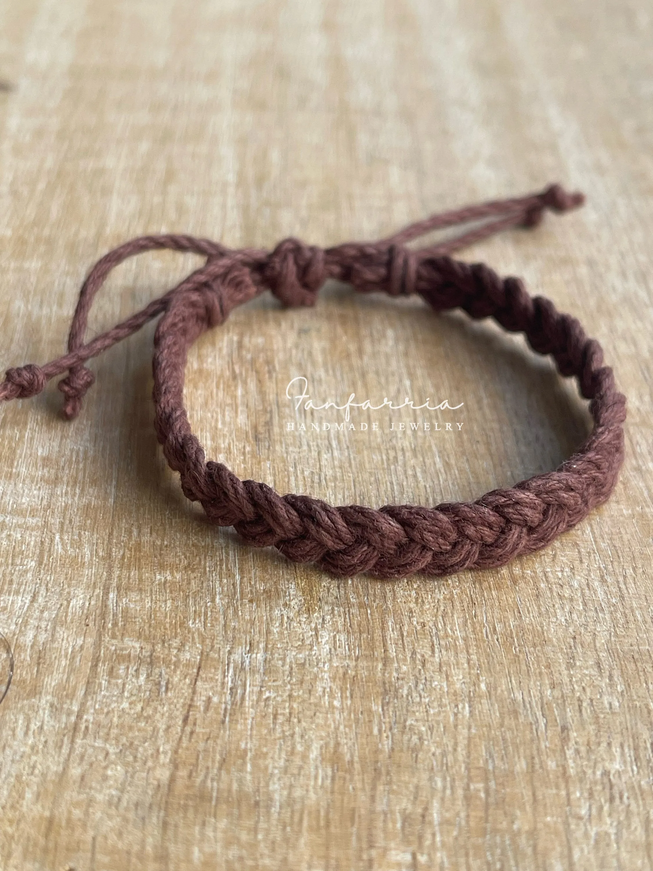 Thick Braided Hemp Bracelet