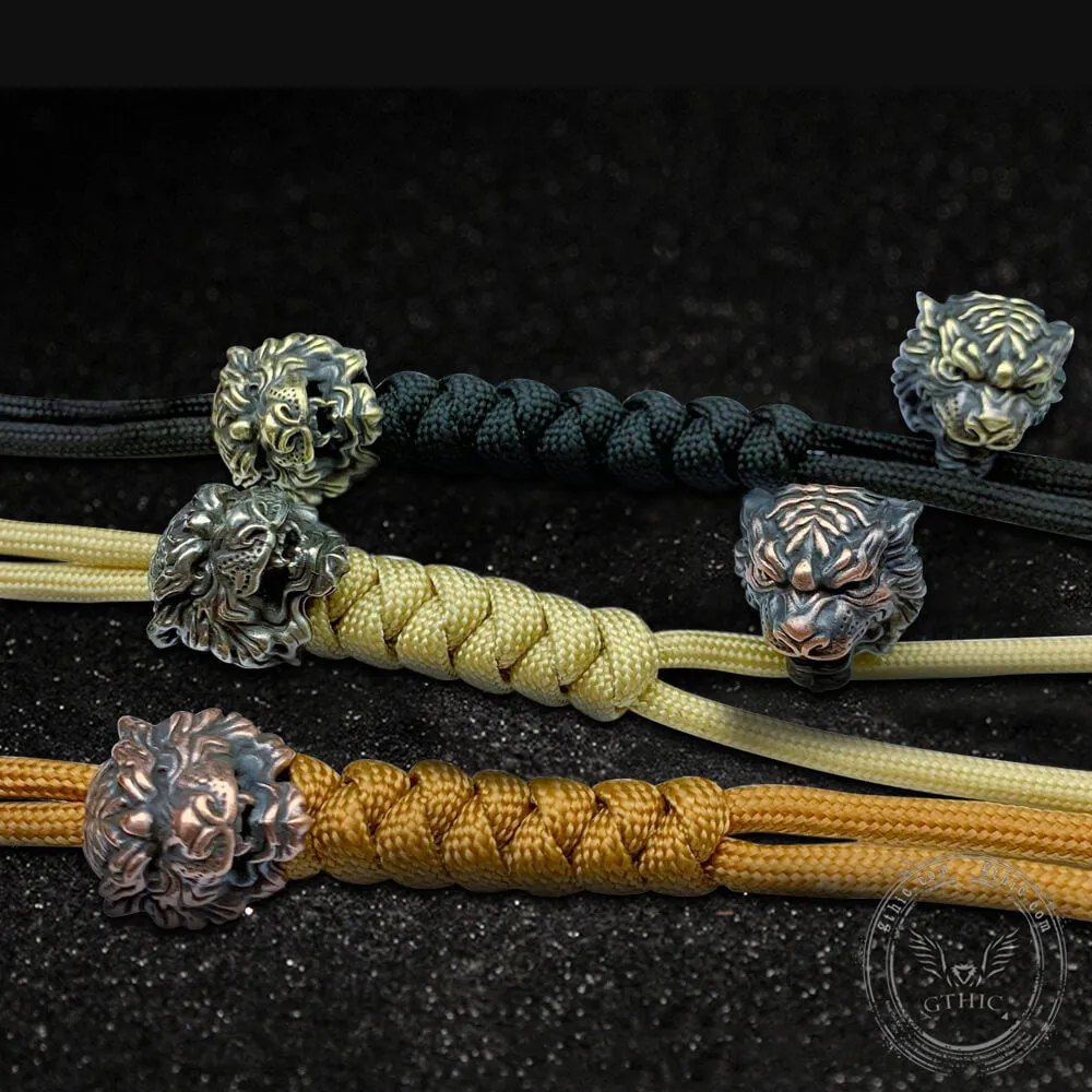 Tiger Head Copper Animal Hair Beard Bead