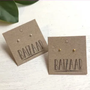 Tiny Ball Stud Earrings: Sterling silver