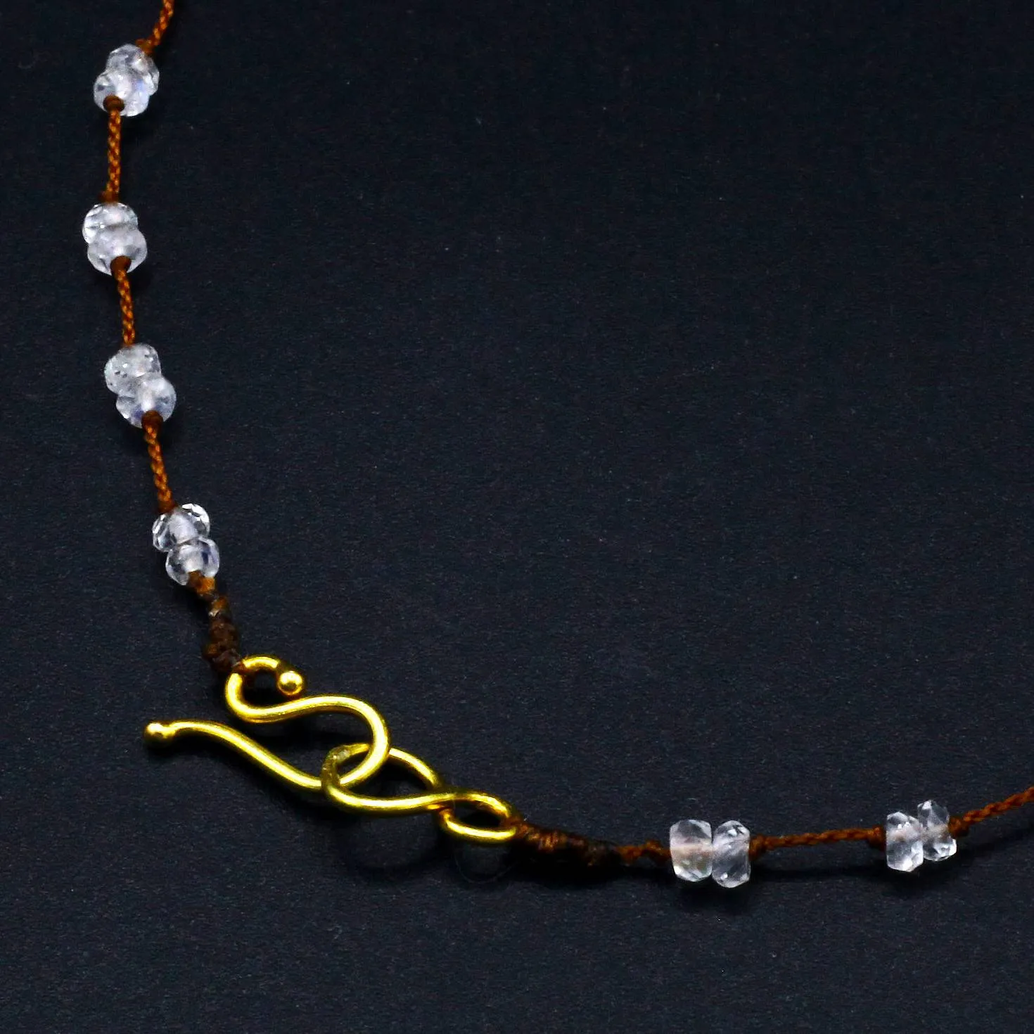 Tourmaline   White Sapphire 14k Gold Gemstone Necklace