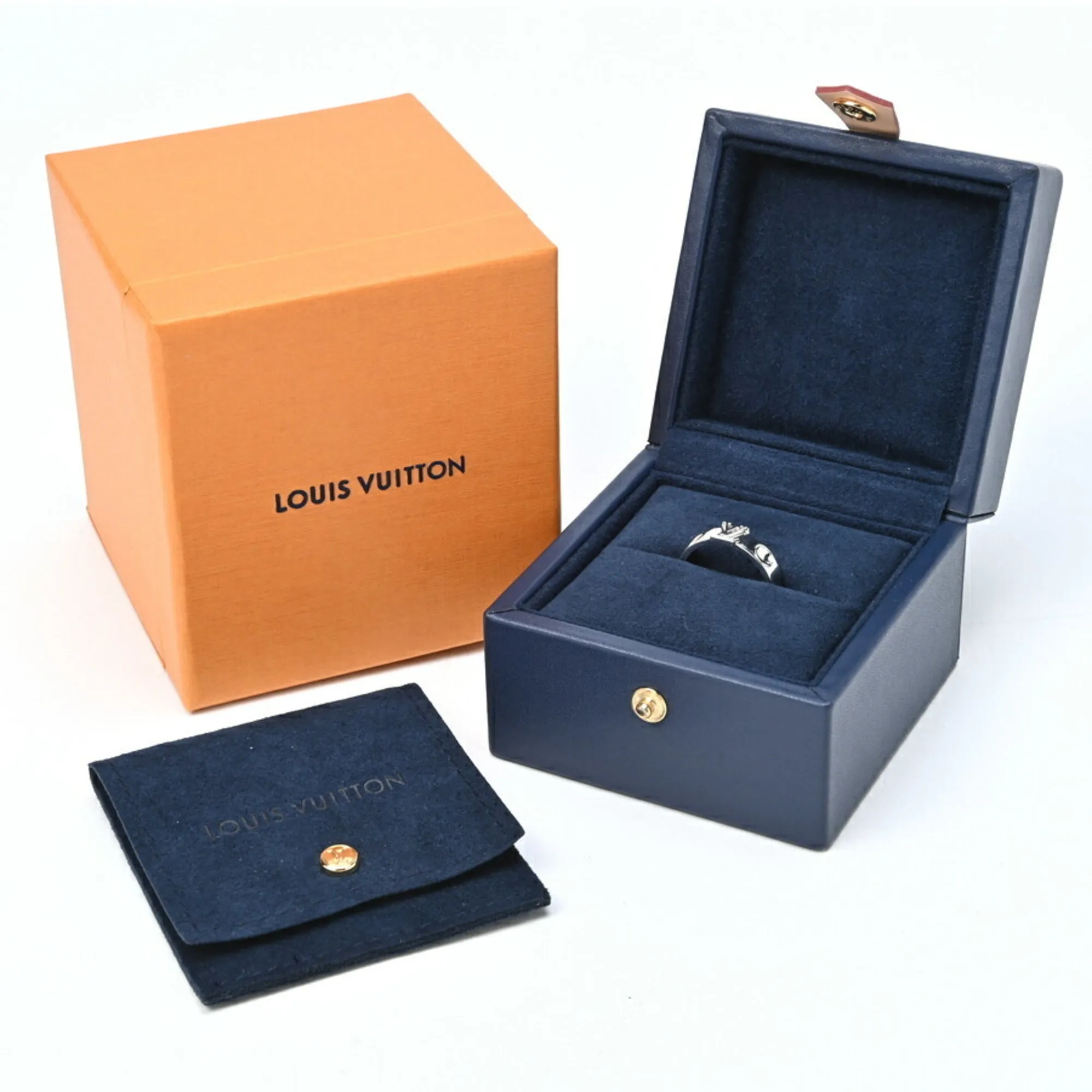 Trendy Inspired Louis Vuitton Ring Bergen Preinte Lv Q9k97k White Gold