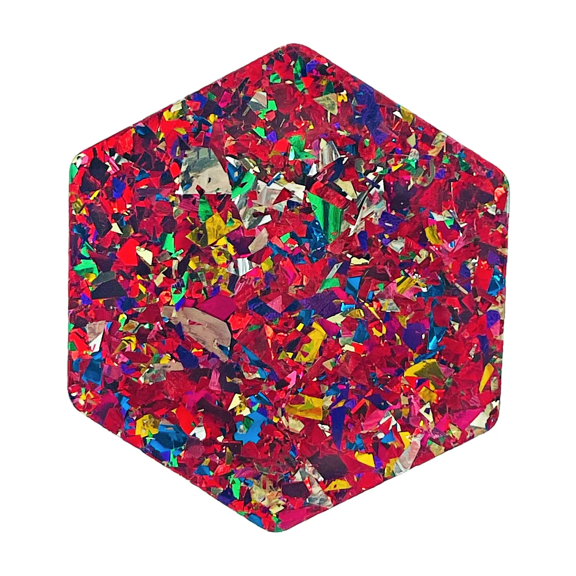 Unicorn Candy Ruby Glitter Cast Acrylic Sheet
