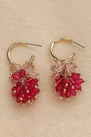 Unique golden party wear two layered hoop earrings.