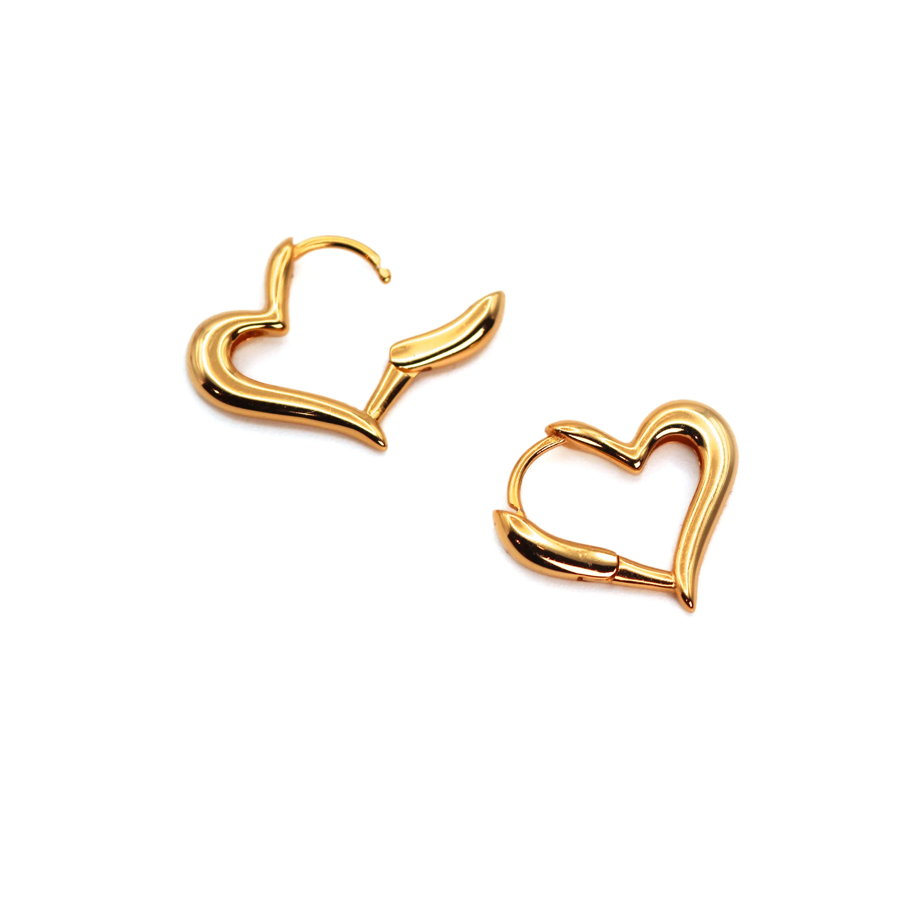 Unique Lovely Heart Shape Hoop Earrings