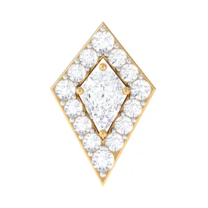 Unique Moissanite Kite Earring for Cartilage Piercing