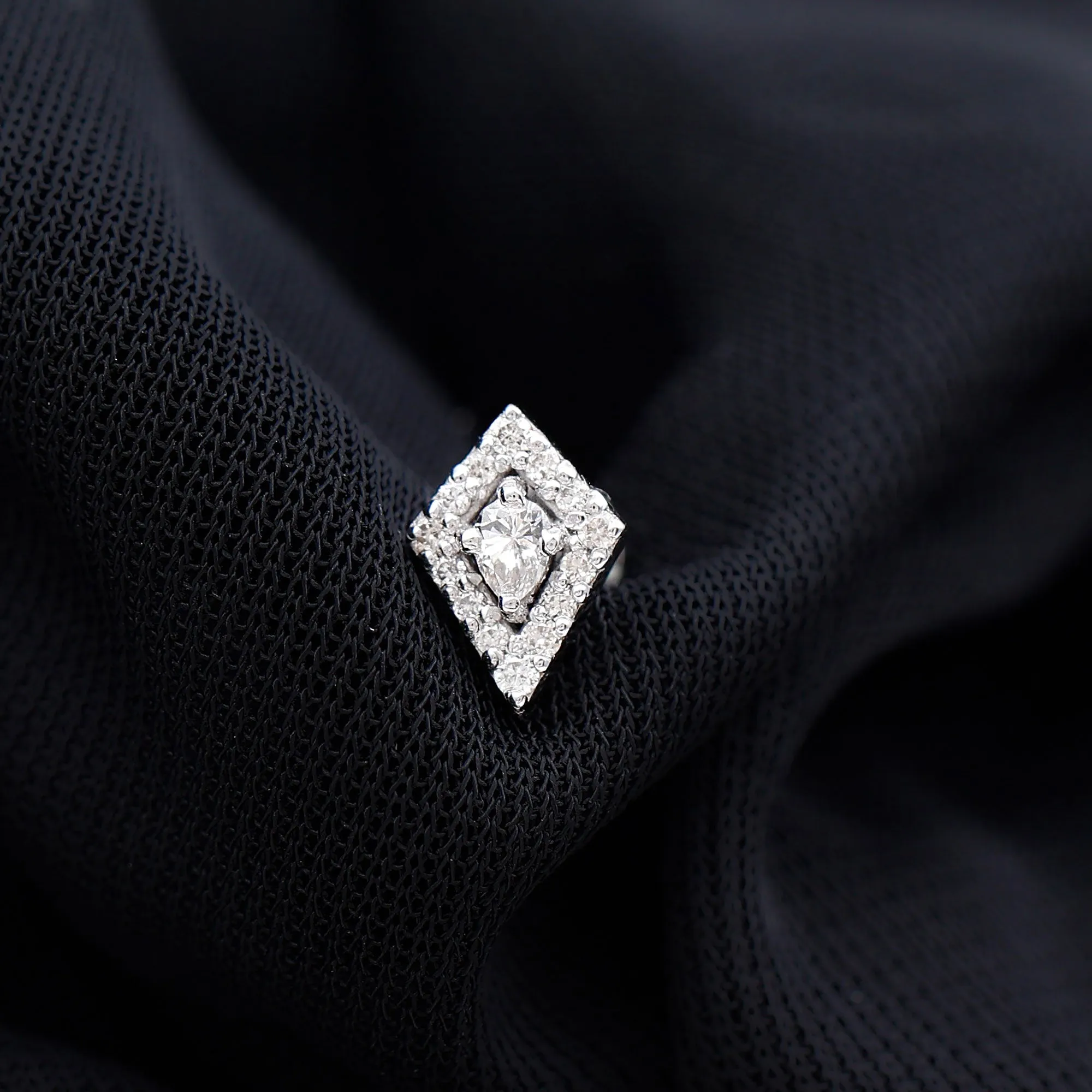 Unique Moissanite Kite Earring for Cartilage Piercing