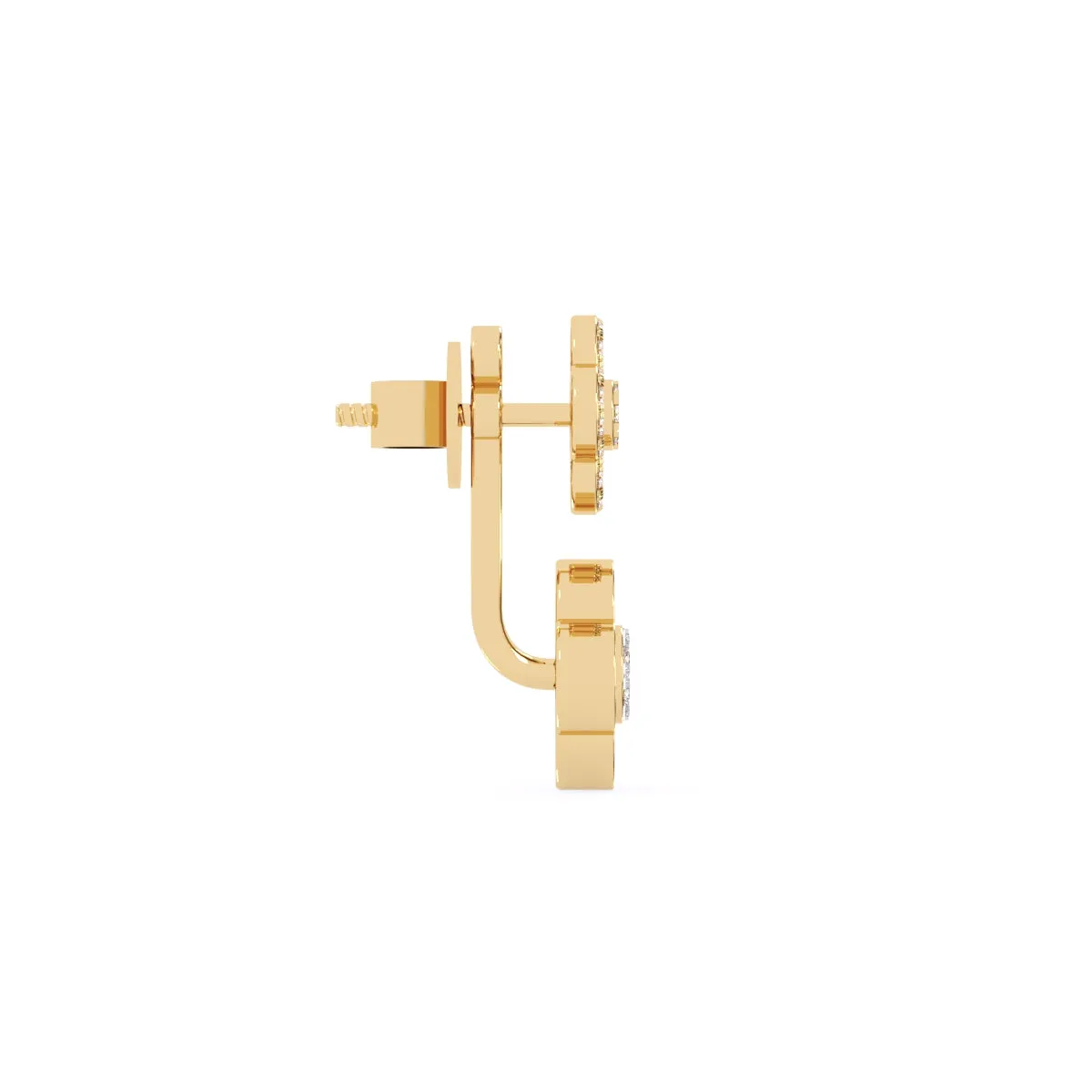Unique Rose Gold Diamond Dangler Earrings