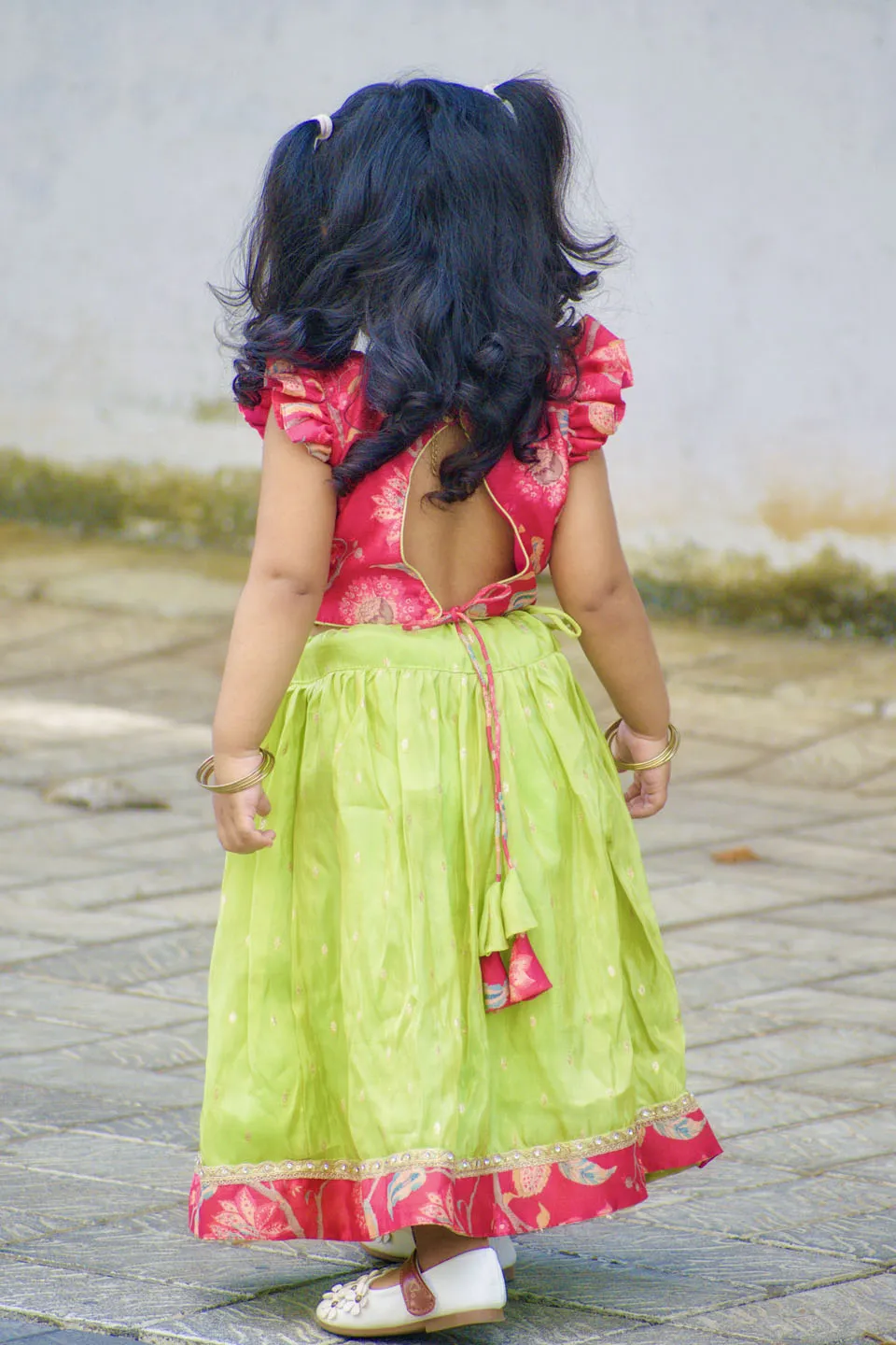 Vidhushi Pink with Green mini
