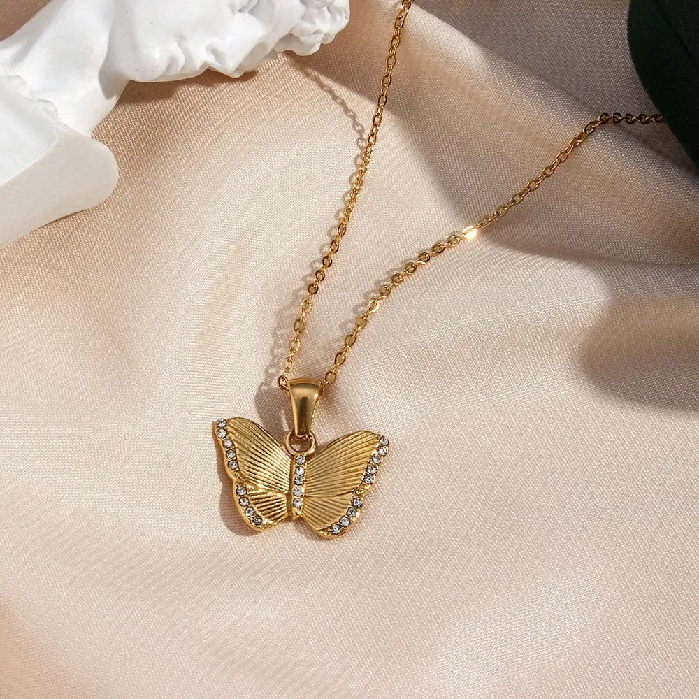 Vintage Butterfly Necklace