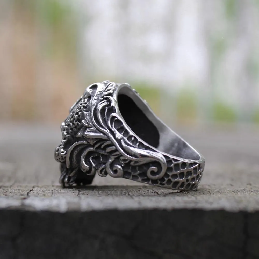 Vintage Masons Vine Skull Biker Ring