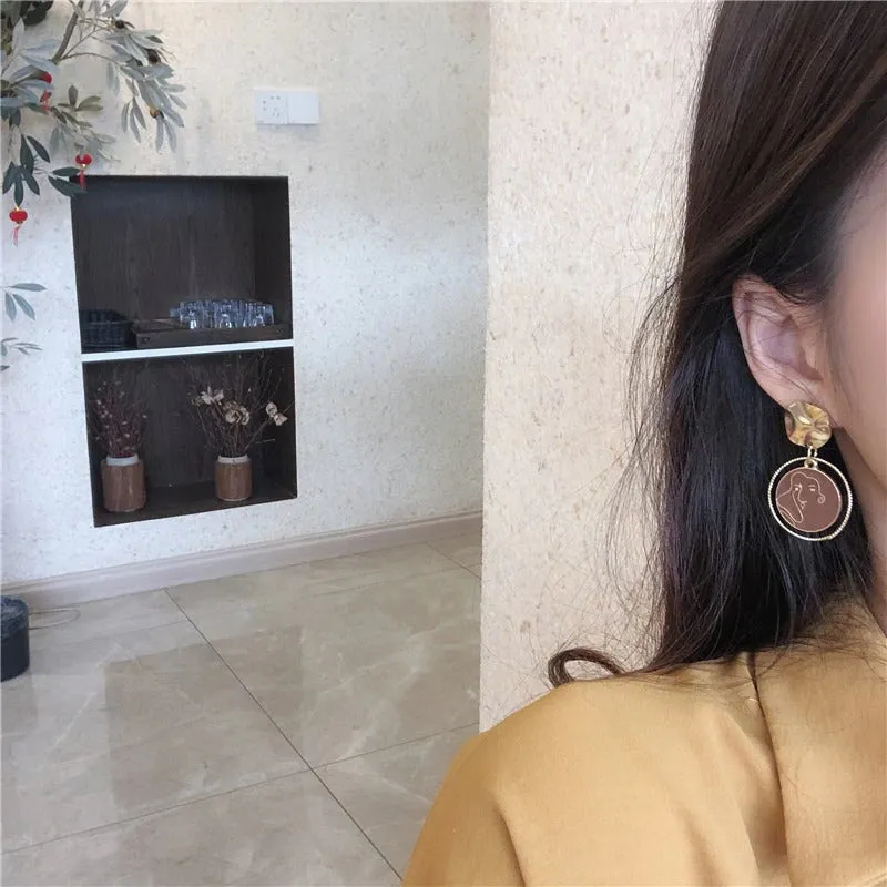 Vintage Unique Portrait Earrings