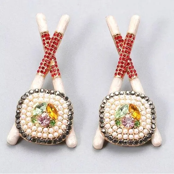 Whimsically Fun Sushi Earrings