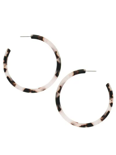 Women's Modern Round Resin Large Hoop Earrings