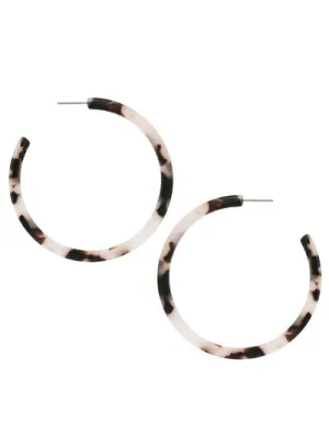 Women's Modern Round Resin Large Hoop Earrings