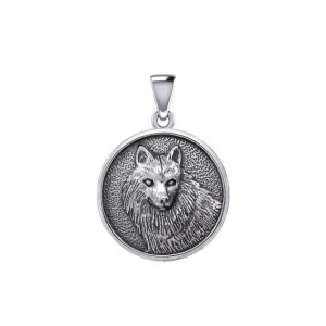 Wonderful Wolf Silver Pendant TPD5475