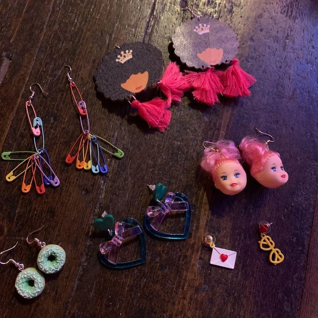 Y2K Jewellery- Heart Earrings