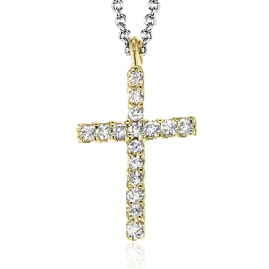 ZP862 Cross Pendant in 14k Gold with Diamonds ZP862 Cross Pendant in 14k Gold with Diamonds